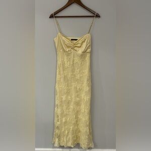 Abercrombie & Fitch Julia Slip Yellow Lace Dress